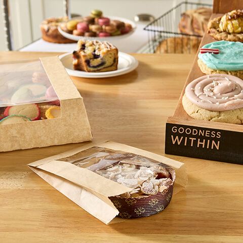 Fischer Paper Products 1122 Cookie Bags or Sandwich Bags with Window Panel