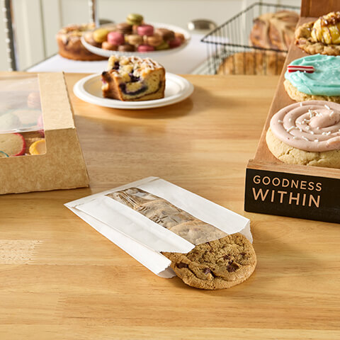 Fischer Paper Products 1165 Cookie or Sandwich Bags with Window Panel