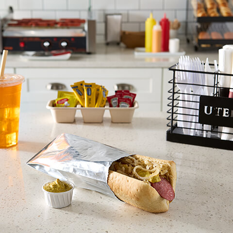 Fischer Paper Products 808-PL Foil Hot Dog Bags