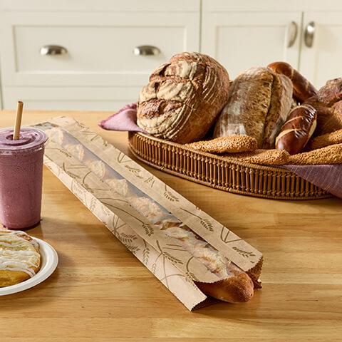 Fischer Paper Products BB-KP-26 Bread Bags With Window Panel