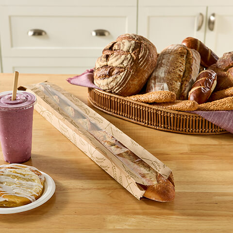 Fischer Paper Products BB-KP-28 Bread Bags With Window Panel