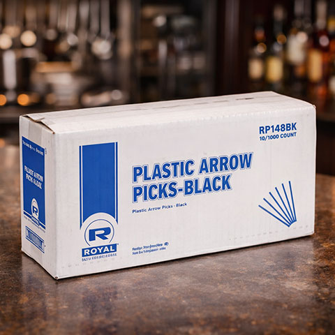 Sandwich Picks RP148BK Black Plastic Arrow Picks